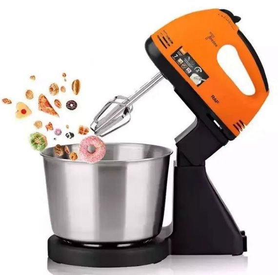 Стационарный миксер ручной RAF R.6637 О кухонный 2 л 250 Вт Оранжевый