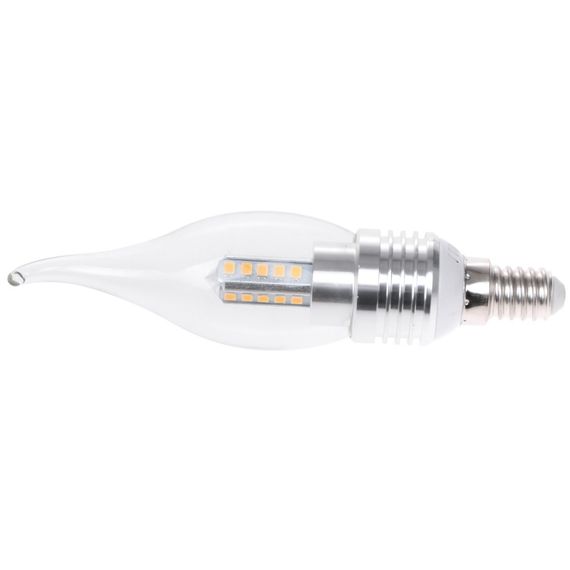 Лампа светодиодная LED E14 5W 20 pcs WW CL37-A SMD2835 (silver) 220V | Зображення 4