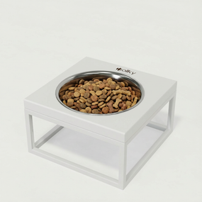 Миска на подставке для кошек и средних собак Hollky Base Solo M (1 × 0,8 л) Solo M-212110-WHWH