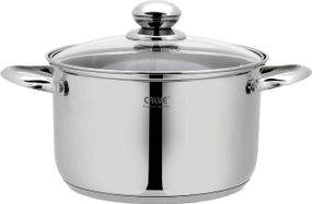 Кастрюля Calve CL-1860, 5.5 л, 24 см, из нержавеющей стали с крышкой, для всех типов плит