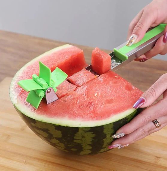 Пристрої для нарізки кавуна та дині SUNROZ Watermelon Slicer ніж-слайсер Зелений | Зображення 4
