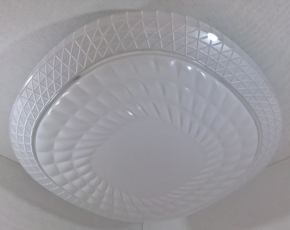 Сучасний круглий світильник стельовий LED для кімнати кухні ванної з пультом 25085 Білий 9х51х49 см. | Зображення 1