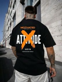 Футболка чоловіча з принтом повсякденна L Чорний