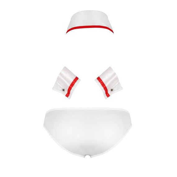 Комплект еротичної чоловічої білизни Passion 037 GREGORY XXL/XXXL White, труси, комірець, манжети | Зображення 5