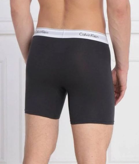 Набір чоловічих анатомічних трусів боксерів подовжений фасон Calvin Klein men boxer 3 шт в наборі. | Зображення 2