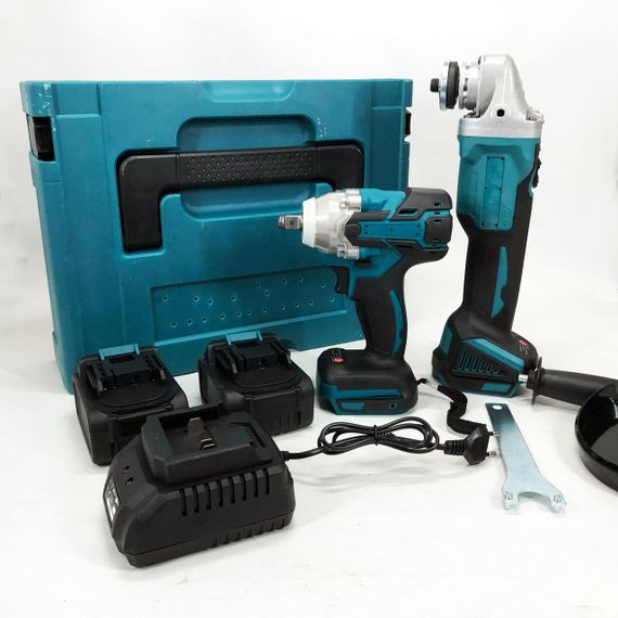 Набор 2 в 1 шуруповёрт + гайковёрт в чемодане 2 аккумулятора ER-89 | Зображення 2