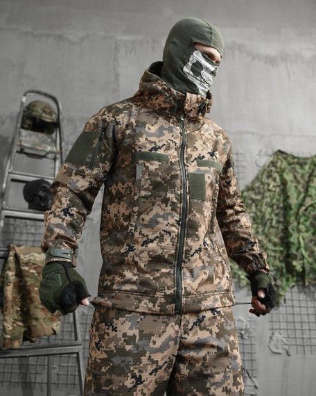 Тактический костюм софтшел REVIVAL  пиксель НП4883 | Зображення 7