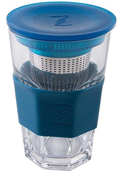 Стакан-заварник ZestGlass Original 415мл з металевим ситом і силіконовим захистом (синій) | Зображення 3