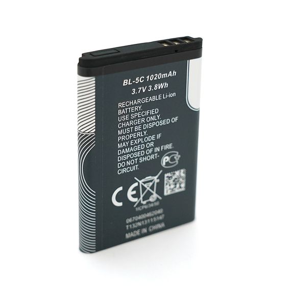 АКБ для Nokia BL-5C (620 mAh), OEM | Зображення 1