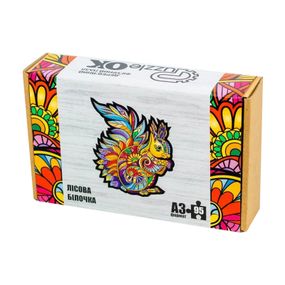 Фигурный деревянный пазл "Лесная белочка" PuzA3-00728, 95 деталей