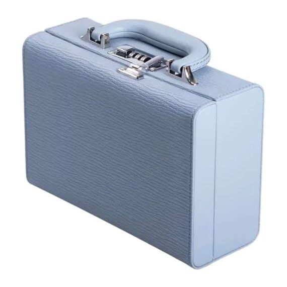 Скринька для прикрас з еко шкіри 2 яруси з кодовим замком органайзер для ювелірних виробів HP-5-24BL | Зображення 5