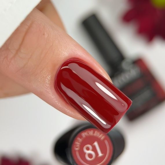 Гель-лак Crooz 81 (темный кармин) 8мл | Зображення 1