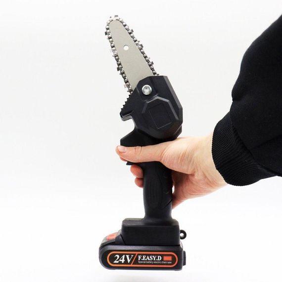 Акумуляторна ланцюгова міні пила + акумулятор 24V, LY-21 / Ручна пилка для обрізання дерев / Електропила | Зображення 7