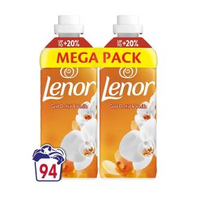 Кондиціонер для білизни Lenor Золота орхідея і ваніль, 94 цикли прання, 2*987 мл