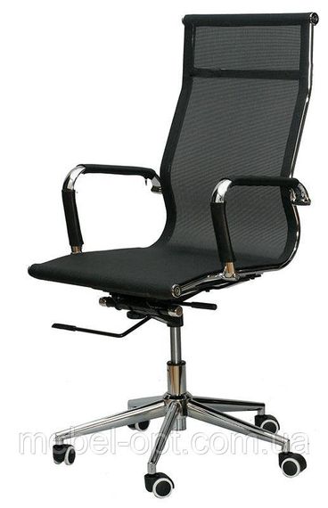 Офісне крісло Solano mеsh black репліка крісла Eames Style HB Ribbed Office Chair EA 119