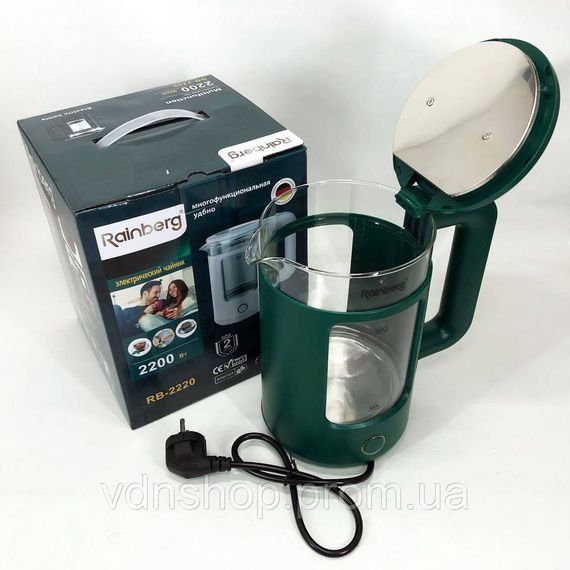 Мощный чайник для кипячения, Стеклянные электрочайники для дома Электрочайник кухни с подсветкой PN-86 | Зображення 5