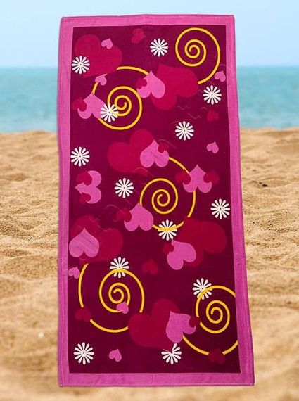 Полотенце пляжное Kalpli 75х150 Махра/Велюр