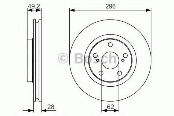 Гальмівний диск BOSCH 0986479S22 на LEXUS ES (GSV4_, ACV4_)