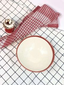 Тарілка супова Декор Кераміка Cappuccino Red КР-700 17,5 см 700 мл