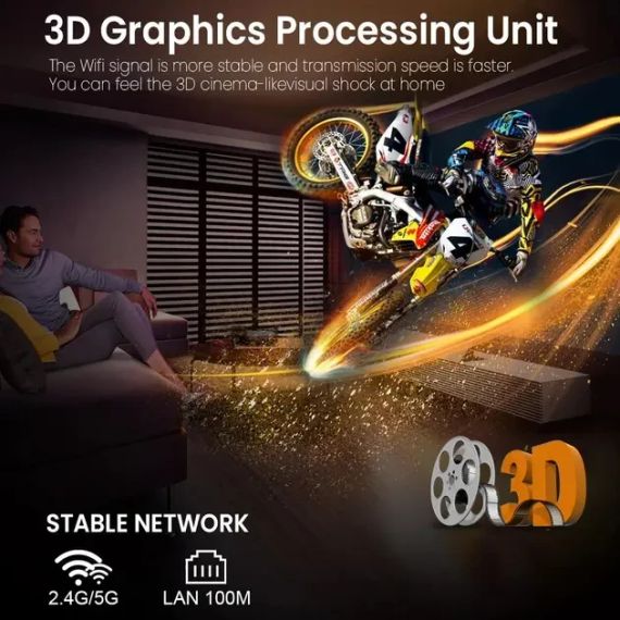 Смарт ТВ приставка LEMFO M98-Y10 2/16 Гб Smart TV Stick Android 13 (ATV) с голосовым пультом | Зображення 5