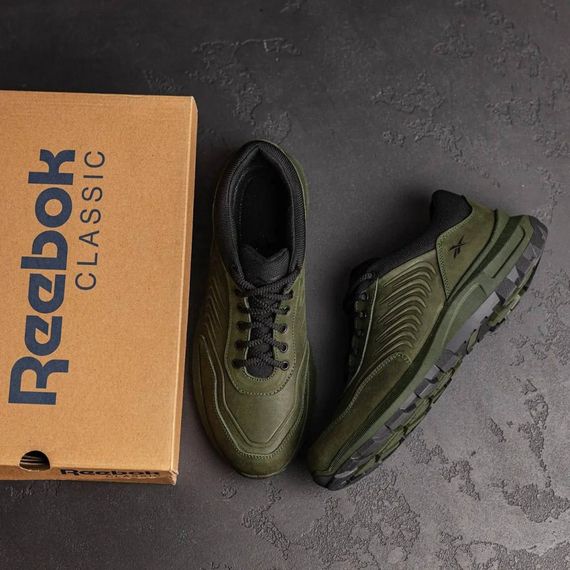 Чоловічі демісезонні кросівки Reebok хакі | Зображення 8