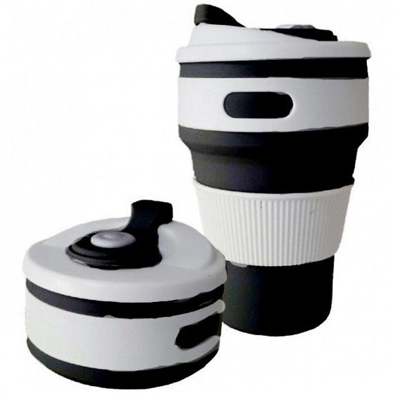 Кухоль туристичний (складний/силіконовий), складний термокухоль, складаний кухоль для кави. Колір: чорний | Зображення 9