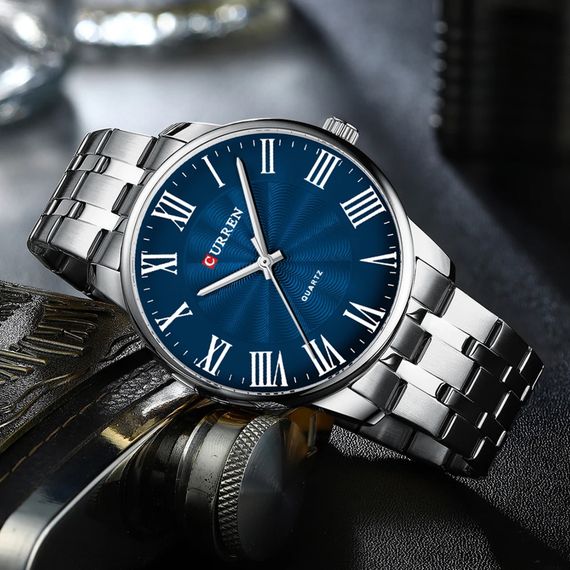 Чоловічий годинник Curren 8422 Silver-Blue | Зображення 1