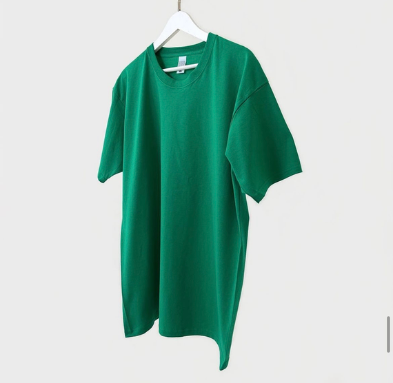 Мужская футболка классическая с коротким рукавом OW0001 цвет зеленый размер XL