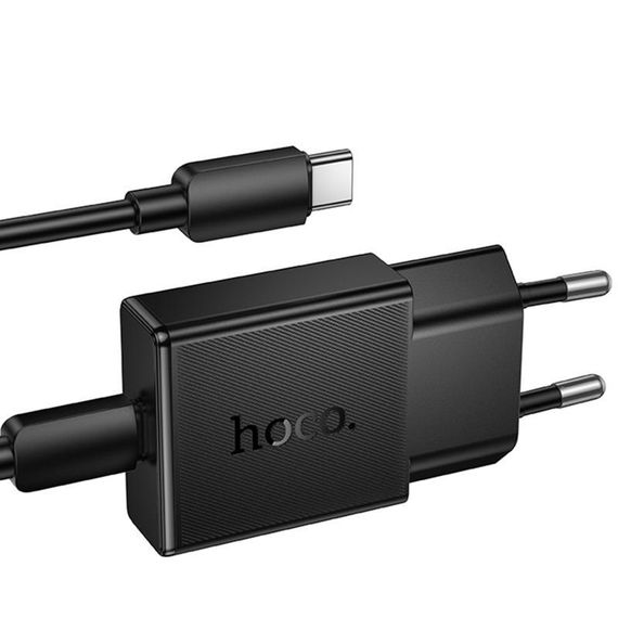 МЗП Hoco N72 Speed ultra-thin PD20W (1USB-C) + кабель Type-C to Type-C Black | Зображення 2