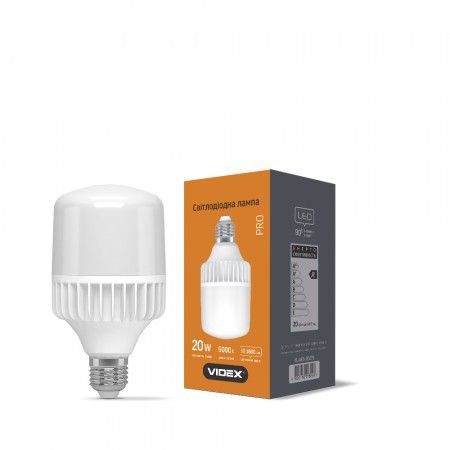 LED лампа VIDEX A65 20W E27 5000K 220V | Зображення 1