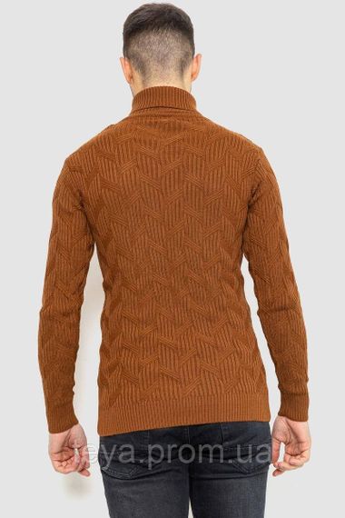 Светр чоловічий, колір коричневий, розміри XL, L, XXL FA_001062 | Зображення 3