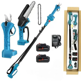 Акумуляторний набір 3в1 Секатор-ножиці садові Пила Висоторіз-штанга 2 м, неповоротний