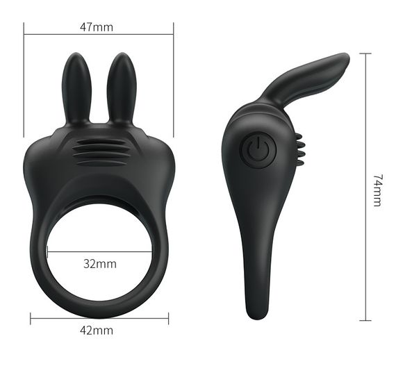 Кільце ерекційне серії Pretty - DAVION Silicone Vibration, BI-210264 Sex Aura | Зображення 5