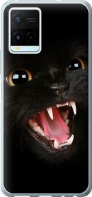 Чехол на Vivo Y21 Чёрная кошка "932u-669-17620"