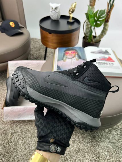 Зимові чоловічі кросівки ACG Mountain Fly Black Grey Yellow Fur , В'єтнам 46 29.5 см | Зображення 5