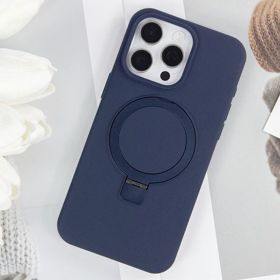 Чохол Silicone Case Full Protective NO LOGO with Ring для Apple iPhone 13 Pro Max (6.7") Dark Blue | Зображення 1
