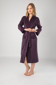 Жіночий халат Nusa 4135, велюровий однотонний S