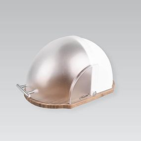 Хлібниця дерев'яна Maestro MR-1678-WHITE біла з пластиковою кришкою