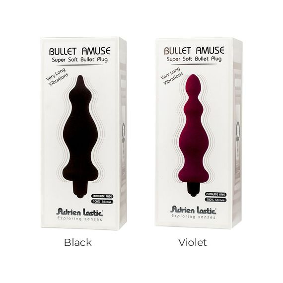 Анальна пробка з вібрацією Adrien Lastic Bullet Amuse Black, макс. діаметр 3,9 см | Зображення 5