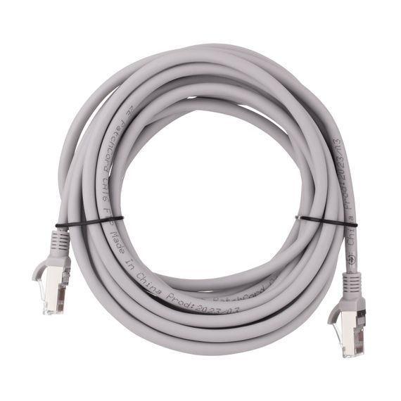 Патч-корд 2E  САТ 6, FTP, 5м, 26AWG, RJ45, 7/0.16, Cu, LSZH, сірий (2E-PC6CU-FTP5LSZH-GRY)
