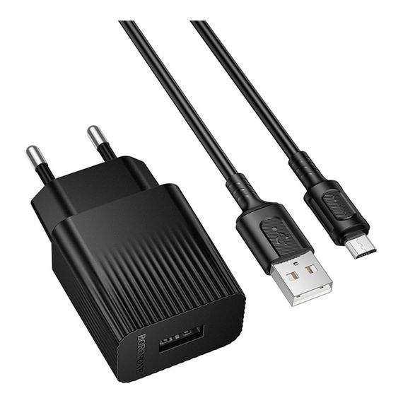 Сетевое Зарядное Устройство Borofone BAS71A 1USB 2.1A+USB to Micro | Зображення 4