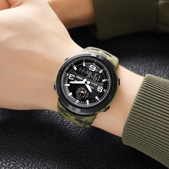 Чоловічий годинник Skmei 1655CMGNBK Camo Green-Black | Зображення 2