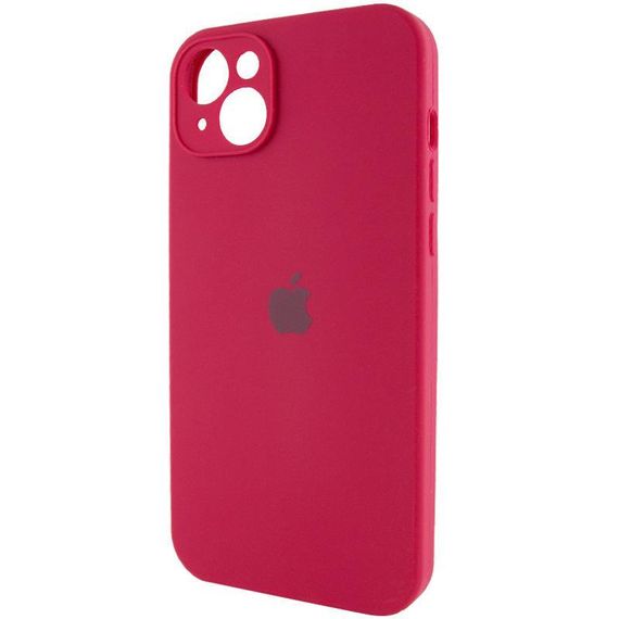Чохол Silicone Case Full Camera Protective (AA) для Apple iPhone 15 Plus (6.7") Червоний / Rose Red | Зображення 2