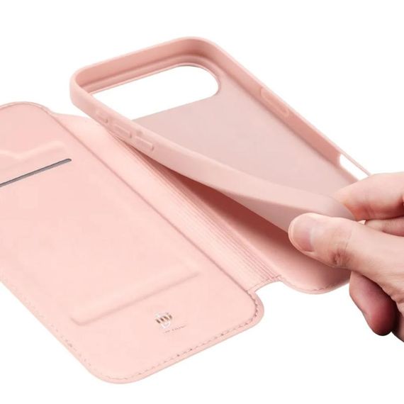 Чохол-книжка Dux Ducis з кишенею для візиток для Apple iPhone 17 Air (6.5") Rose Gold | Зображення 3