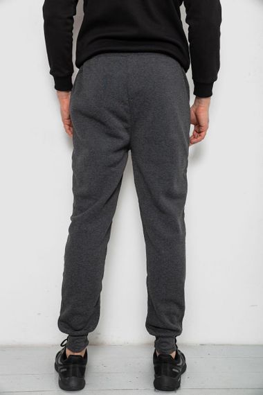 Спортивные штаны мужские на флисе, цвет серый, 244R6120 | Зображення 3