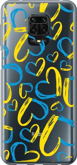 Чехол на Xiaomi Redmi Note 9 Pro Сердца UA "5292u-1911-17620"