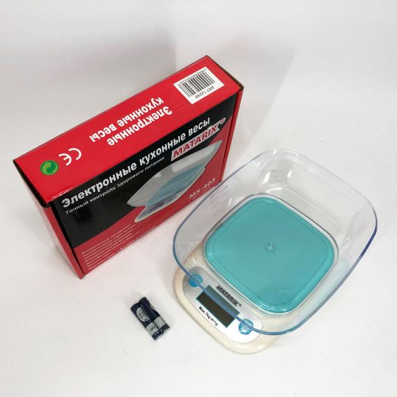 Весы кухонные MATARIX MX-403 от 1 грамма до 7кг, Кулинарные весы для взвешивания еды точные кухонные весы | Зображення 3