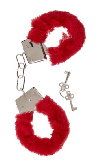 Наручники Plush Handcuffs With Keys Red | Зображення 1
