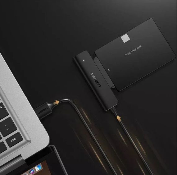 Кабель адаптер Ugreen CM321 SATA-USB 3.0 для підключення HDD/SSD 2.5" дисків - Black | Зображення 5