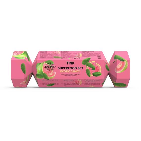 Подарунковий набір Tink Superfood Set Exotic Candy (гель для душа, бальзам для губ, крем для рук)